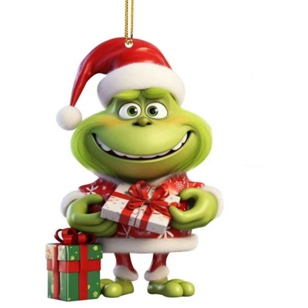 New Cartoon Grinches Christmas Tree Unique Decoration/ Ornaments Set of 8 3D
